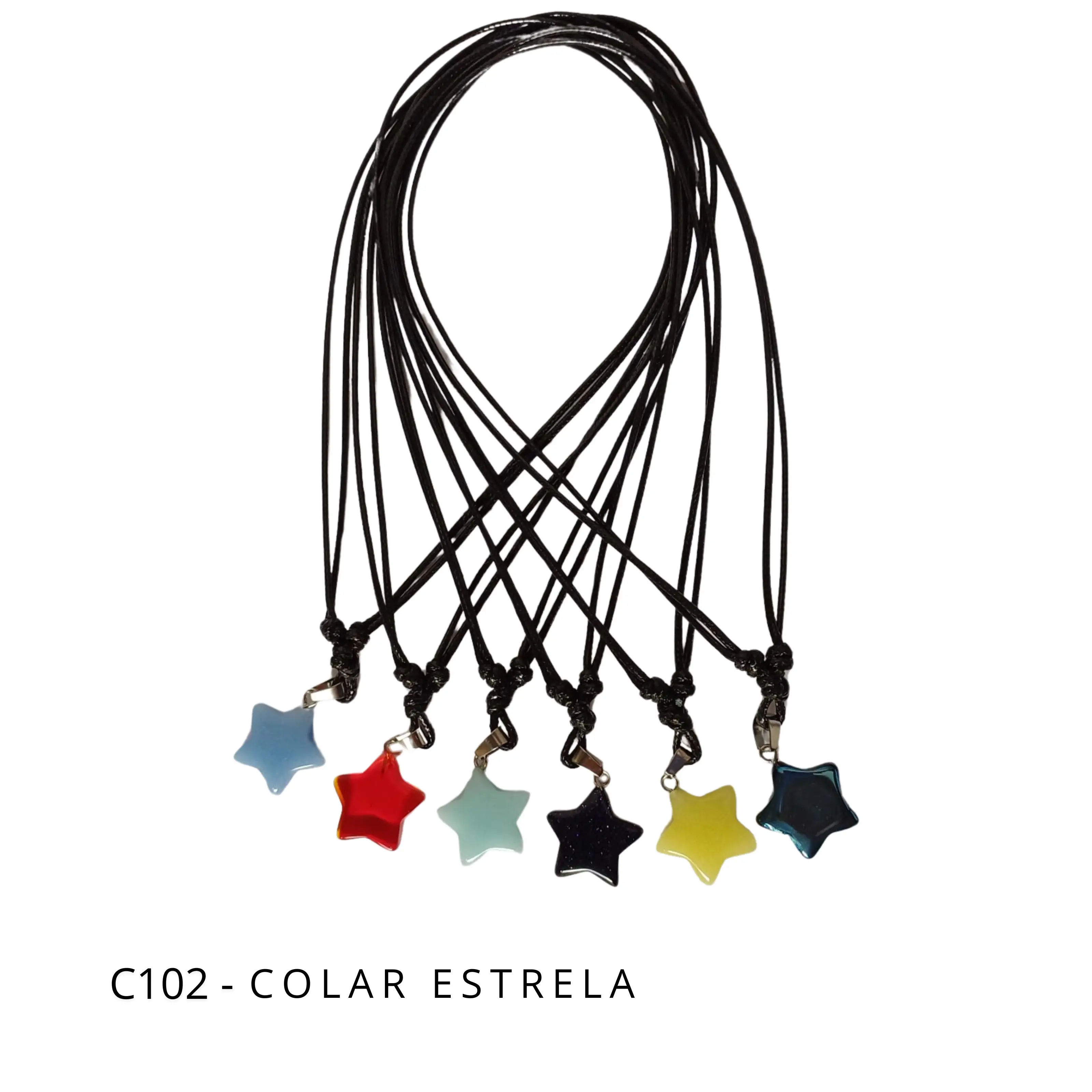 Colar estrela cores diversas